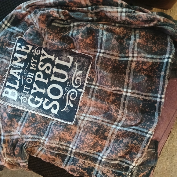 angry minnow Tops - Black and Brown Oversized Graphic Long Sleeve Shirt